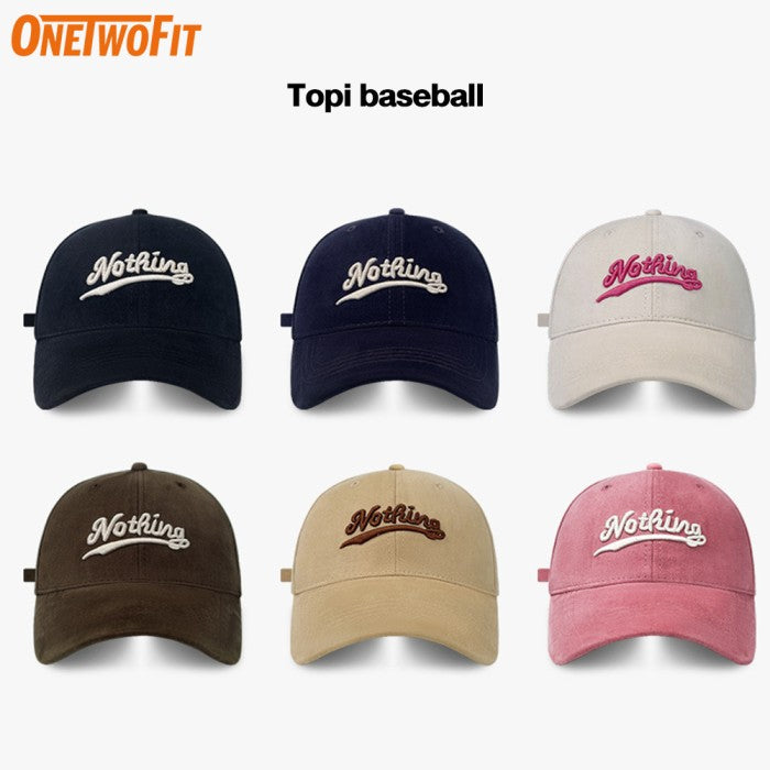 OneTwoFit Baseball Cap Adjustable length High Quality Bordir Baseball
