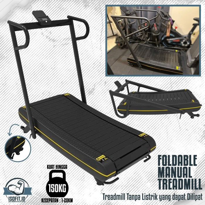 Foldable Treadmill Manual / Treadmill Tanpa Listrik dapat Dilipat TY01
