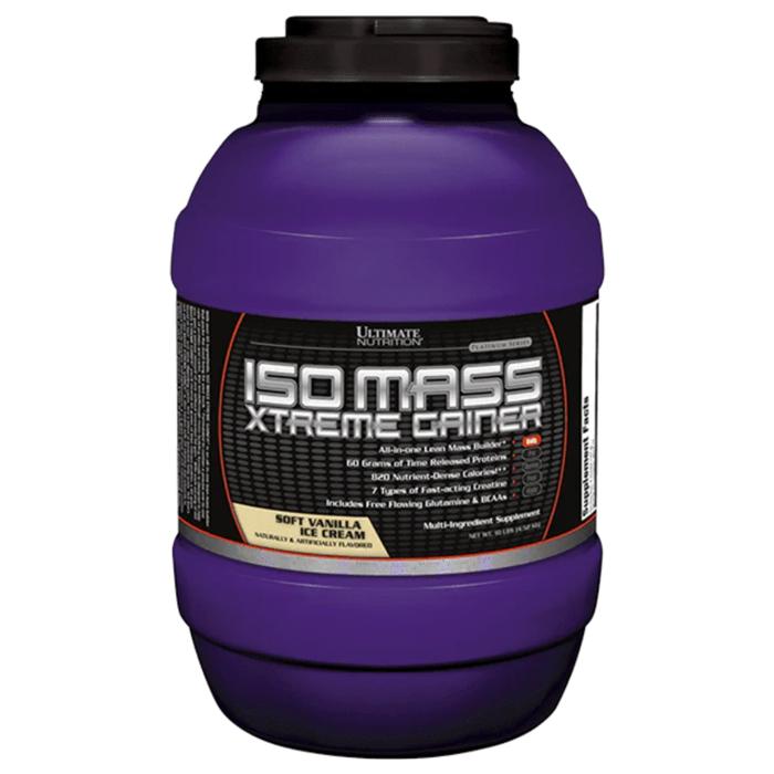 Ultimate Nutrition ISO Mass Xtreme Gainer suplemen fitness / suplemen gym / suplemen protein penambah massa otot - Chocolate Milkshake, 10 lb