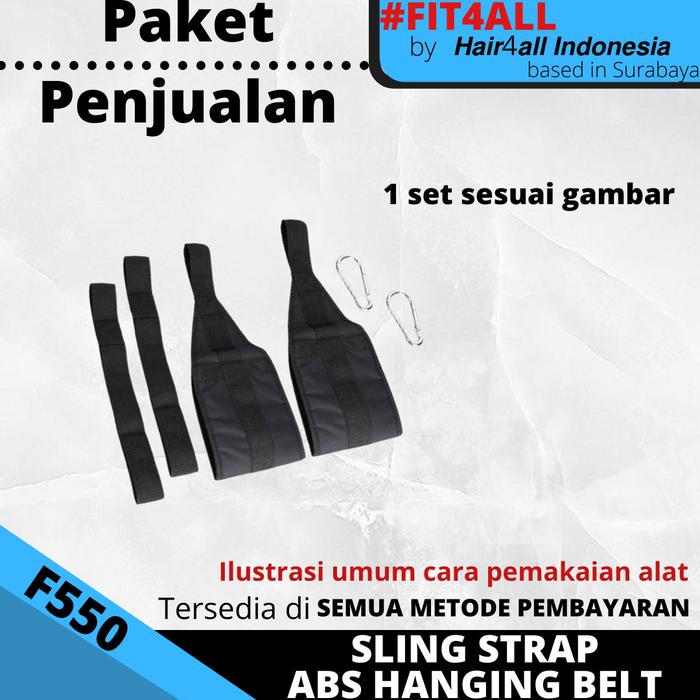 F550 Sling Abs Hanging Belt alat sabuk olah raga perut six pack gym
