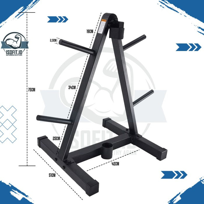 2-SETS Barbell Sheet Storage Rack / Rak Gantung Plat Barbel