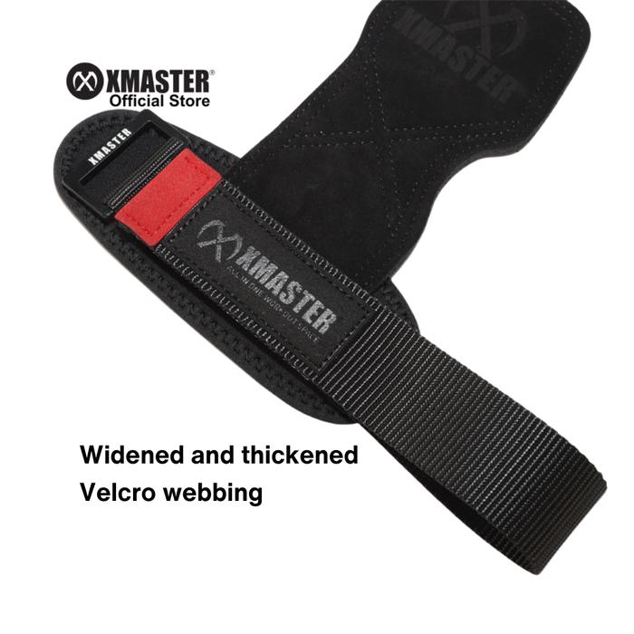 XMASTER Leather Palm Grip for Weightlifting Support - Gray