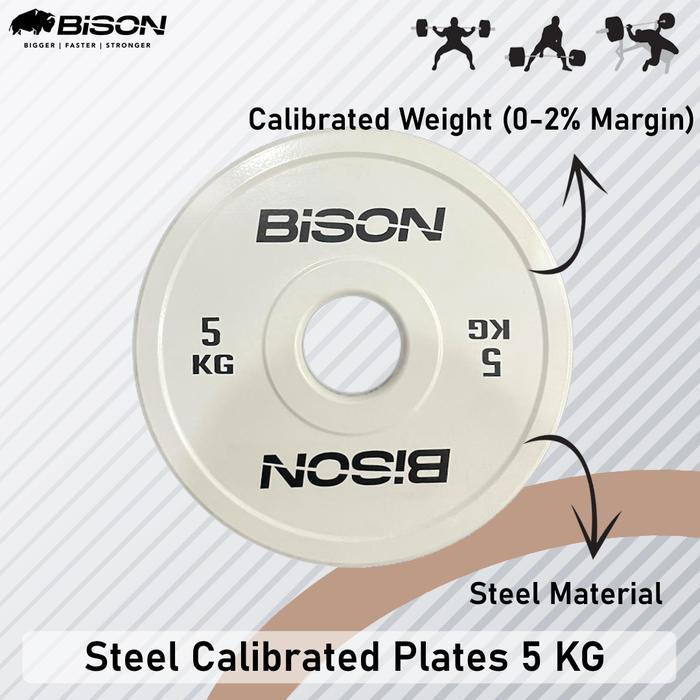 Bison 5 Kg Steel Calibrated Plates Competition Plate
