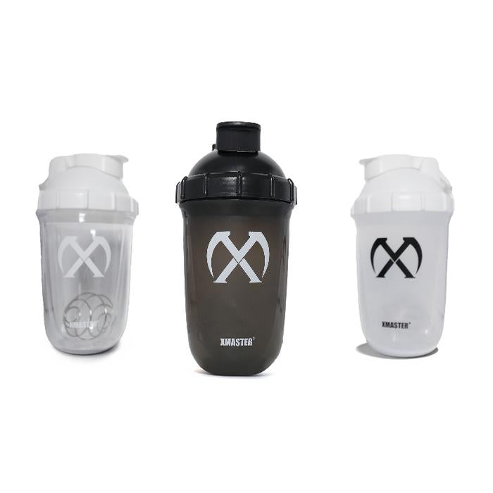 XMASTER 500ml Shaker Bottle Protein with Stainless Steel Whisk Ball 100% Leak Proof ROGUE Portable Botol - PP White