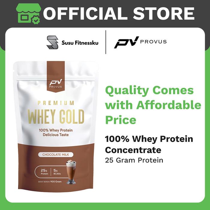 Provus Premium Whey Gold 900gr - Whey Protein Concentrate - Matcha Latte, Topi