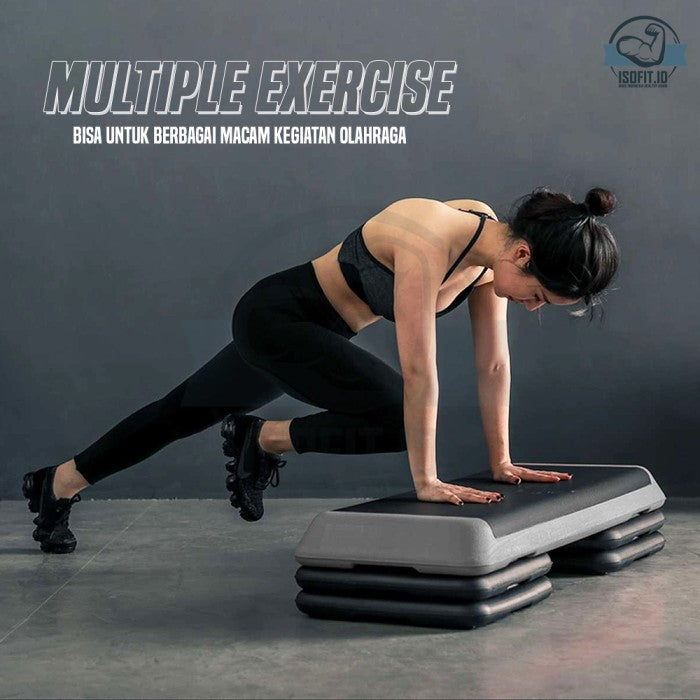 Aerobic Exercise Stepper/Papan Step Aerobik 110x41x10/15/20cm - A - 110x41x10cm