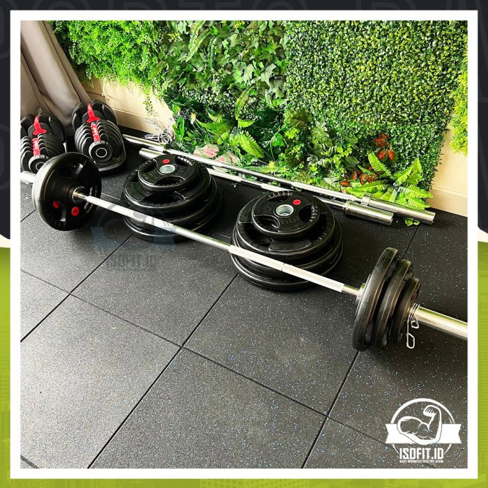 3-Grip Rubberized Weight Plate Barbel / Plat Pemberat Barbel - 2,5KG