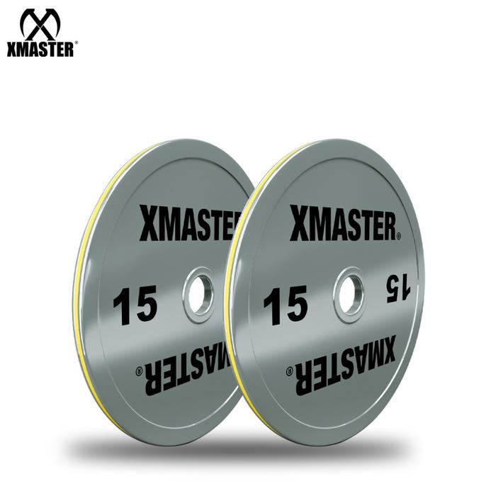 XMASTER Calibrated Steel Powerlifting Plate Chromed, IPF standard Fitness Strength gym ROGUE ELEIKO - 5kg Sepasang