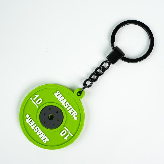 [NEW] Gantungan Kunci Gym XMASTER – Miniatur Bumper Plate PVC | Keychain Unik Pecinta Fitness & Powerlifting - green