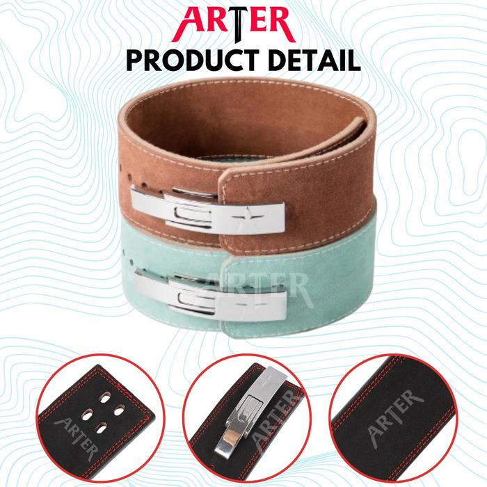 ARTER Gym Lever Belt Buckle Sabuk Wanita Female Lifting 10mm TEAL - S
