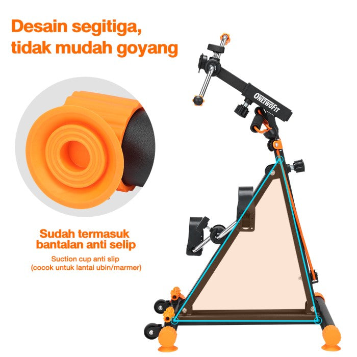OneTwoFit Sepeda Statis Terapi Kaki dan Tangan Penderita Stroke Alat Olahraga