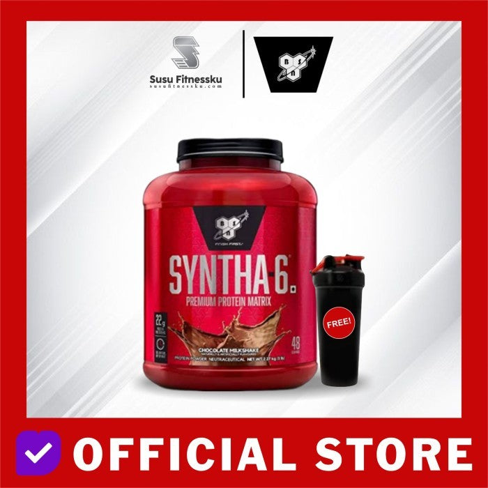 Syntha 6 5 lbs BSN - Syntha6 5lbs - Coklat, Bonus Shaker