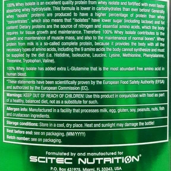 Scitec Whey Protein Isolate 4.4lbs / 4.4 Lbs - Vanila, Bonus Shaker