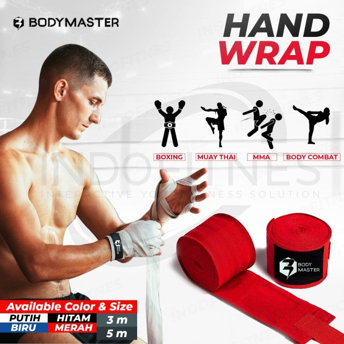 Bodymaster Hand Wrap for Boxing MMA Muay Thai Kickboxing Hand wrap Bo