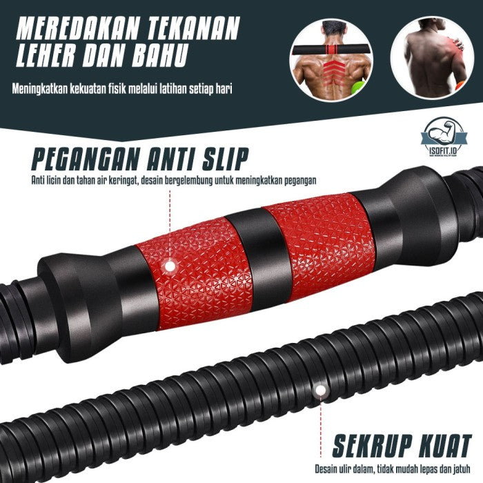 Part Dumbell Set / Dumbell Bar / Gagang Dumbell / Mur Pengunci - Push Up+Kettle