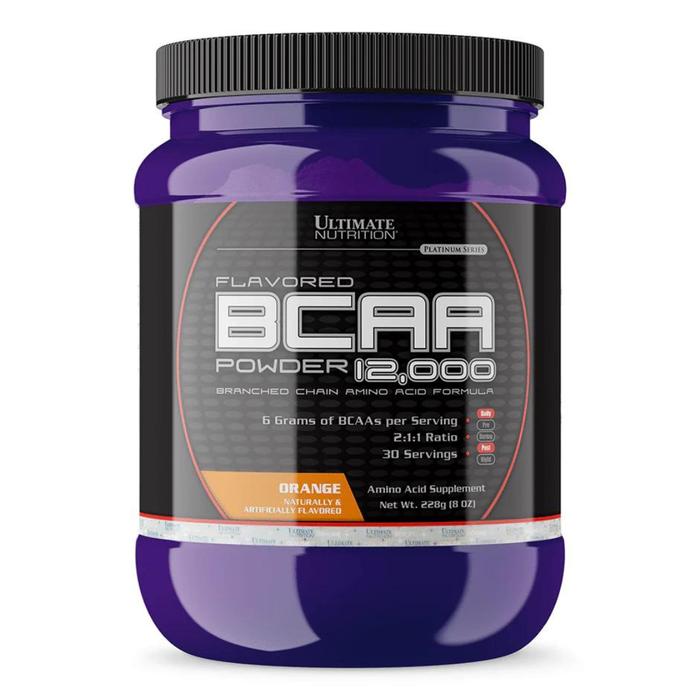 Ultimate Nutrition Flavored BCAA 12,000 suplemen fitness / suplemen gym / suplemen protein penambah massa otot - Fruit Punch, 475 gr