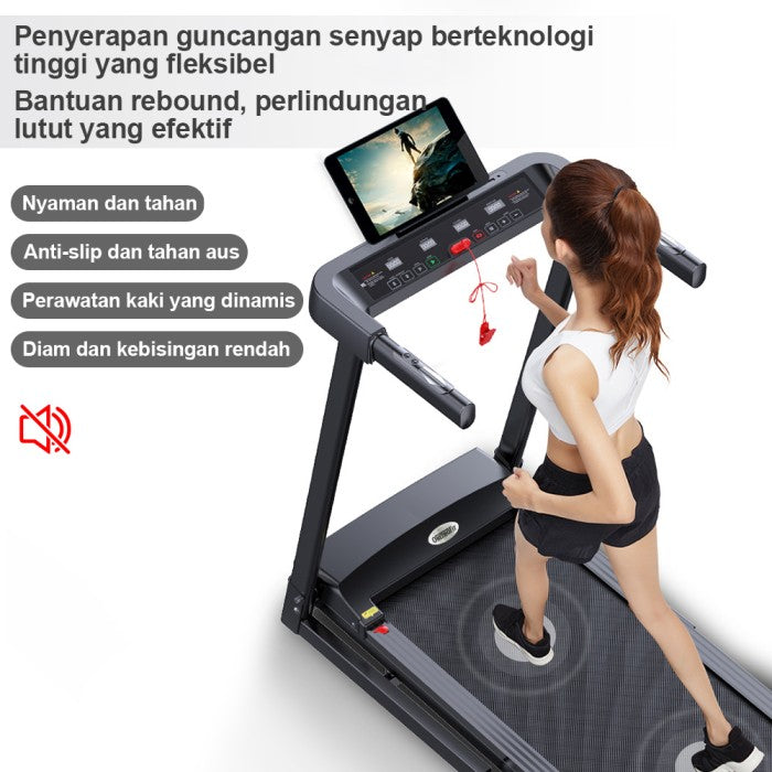 OneTwoFit Treadmill Cerdas 2.5HP Treadmill Elektrik Auto incline Multifungsi Treadmill Alat Fitness