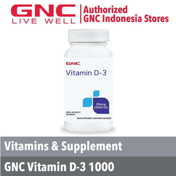 GNC Vitamin D-3 1000 - 180 Tablet (144722)