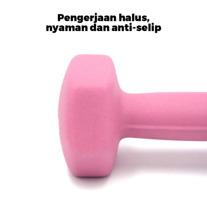 OneTwoFit Dumbell 2Kg Non Slip Dumbbell 2 KG Barbel Mini alat olahraga - Ungu