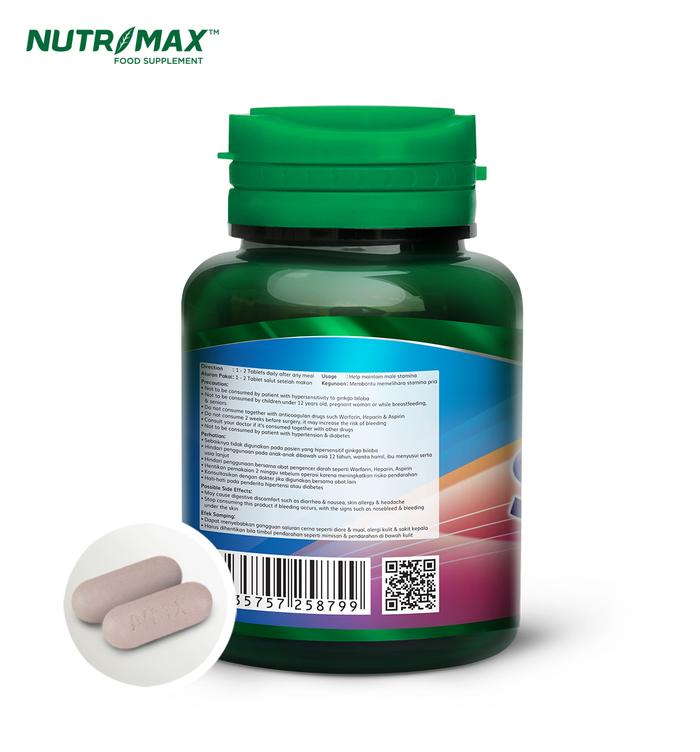 Nutrimax Stamina X Isi 30 Tablet Membantu Menjaga Kesehatan Pria dan Wanita