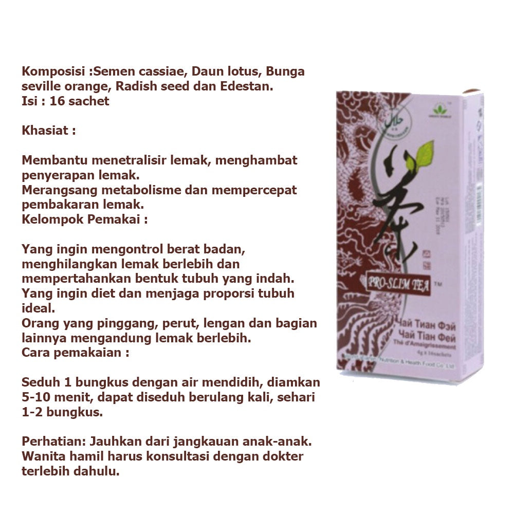 Pro Slim Tea Greenworld Slimming Tea 16 Sachet