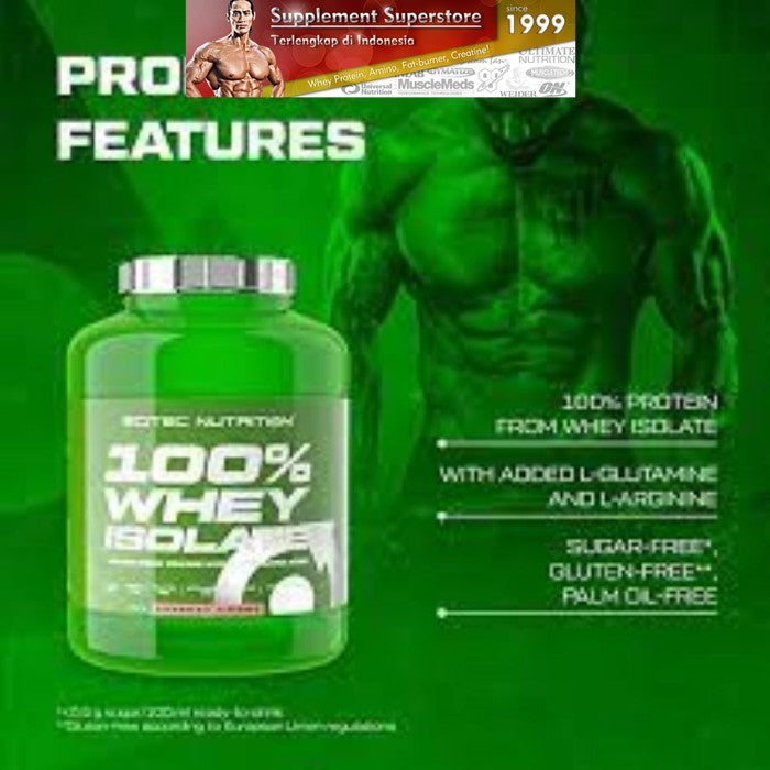 Scitec - WHEY ISOLATE 2000gram Strawberry - Tanpa Bonus