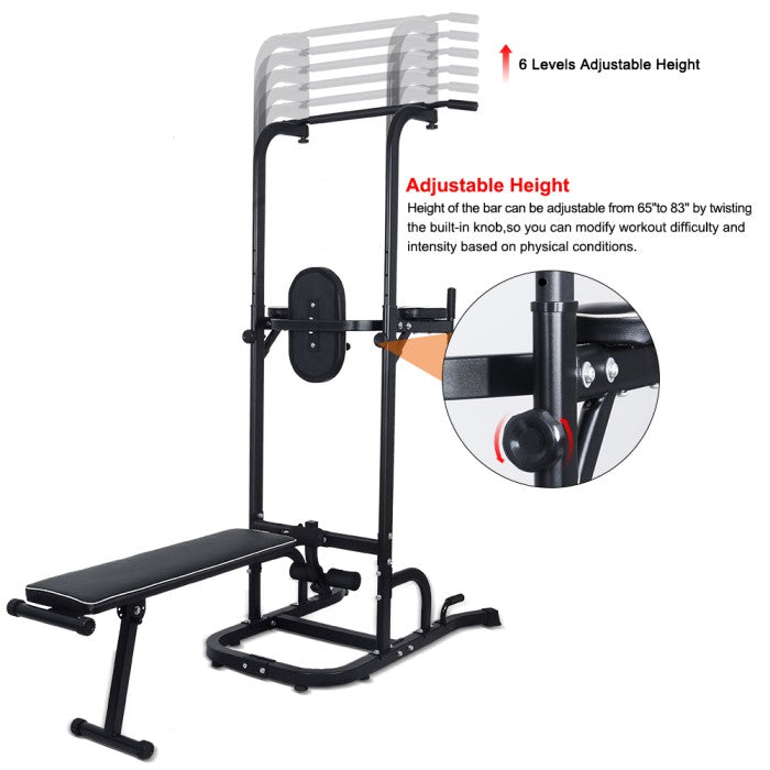 OneTwoFit Multi-Function Power Tower Pull Up Bar Chin Up Hanging Bar
