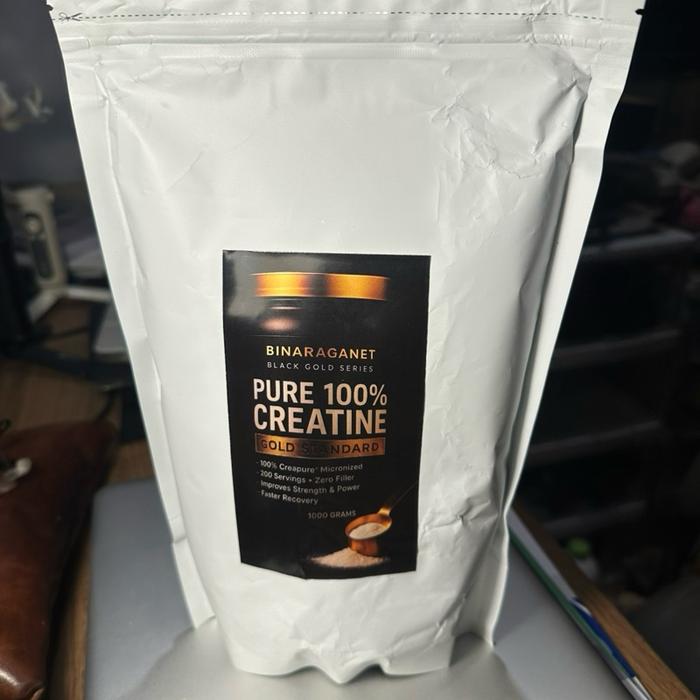 Binaraganet Creapure 100% Pure Creatine Monohydrate 1000 grm - Suplemen Olahraga untuk Meningkatkan Kekuatan dan Ketahanan