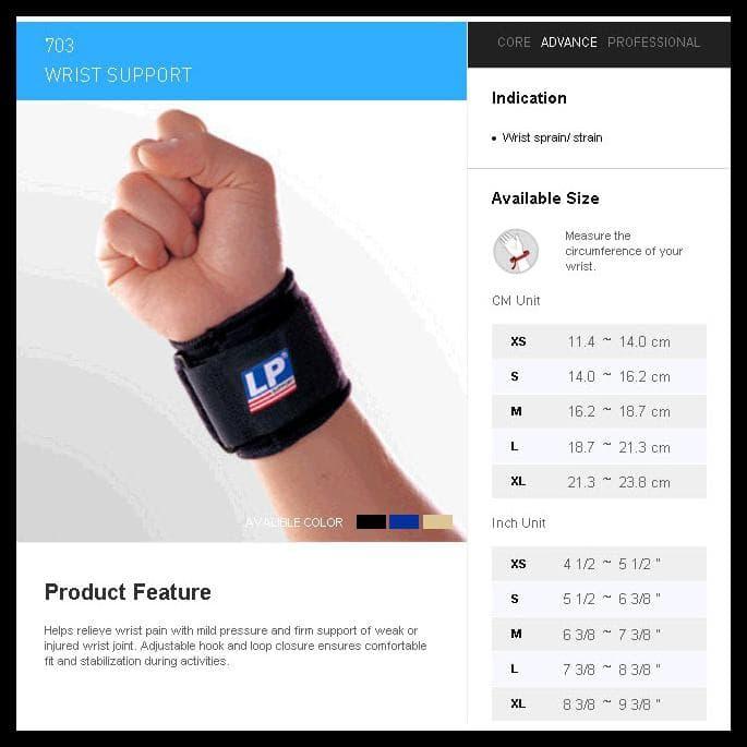 LP SUPPORT WRIST LP-703 TAN - XL