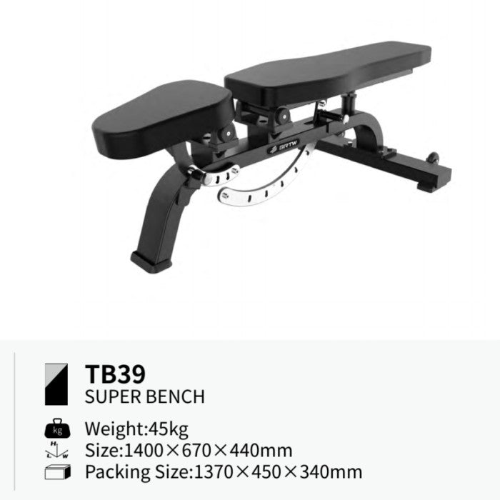 BRTW TB39 Adjustable Super Bench  / Comercial Equipment Fitness