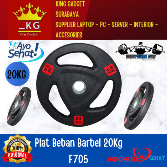 Baru Murah Promo Plat Beban Barbel 20Kg F705 gym fitness indonesia