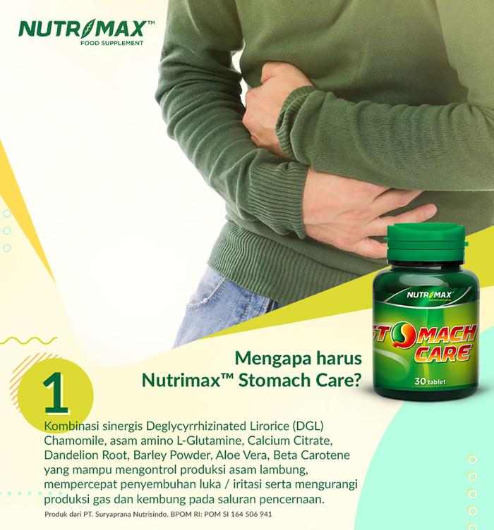 Nutrimax Stomach Care Isi 30 Tablet Menjaga Kesehatan Pencernaan - 30 Tablet