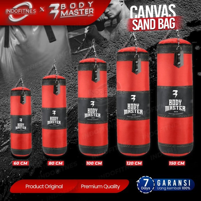 BODYMASTER Samsak Tinju BM-E032 - Sandsack Boxing Bag Canvas Muaythai - 100CM