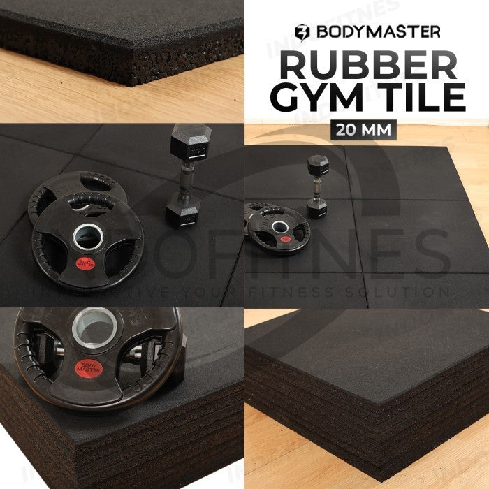BODYMASTER Gym Floor Puzzle Matras Lantai Fitness Gym Mat Rubber Karet - Polos, BELUM ONGKIR