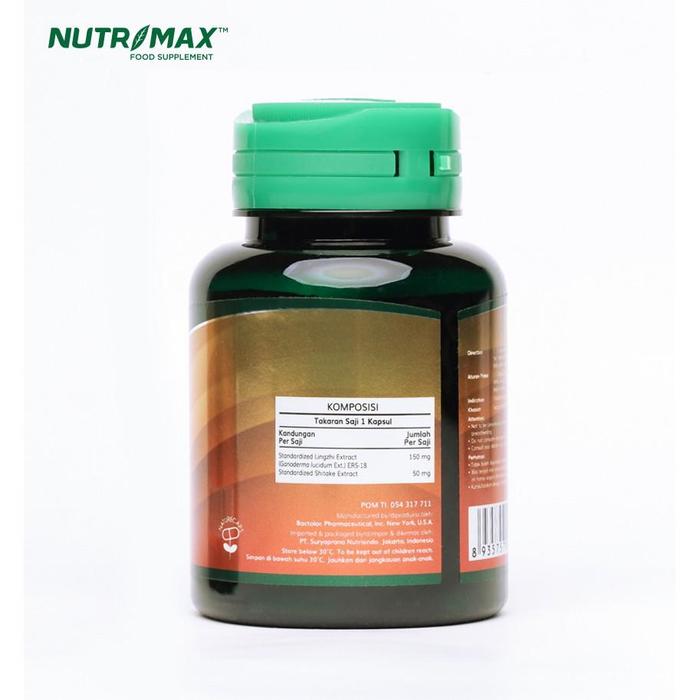 Nutrimax Lingzhi Plus untuk Detox Detoksifikasi Antioksidan Imunitas Alergi Keputihan - 30 Naturecaps