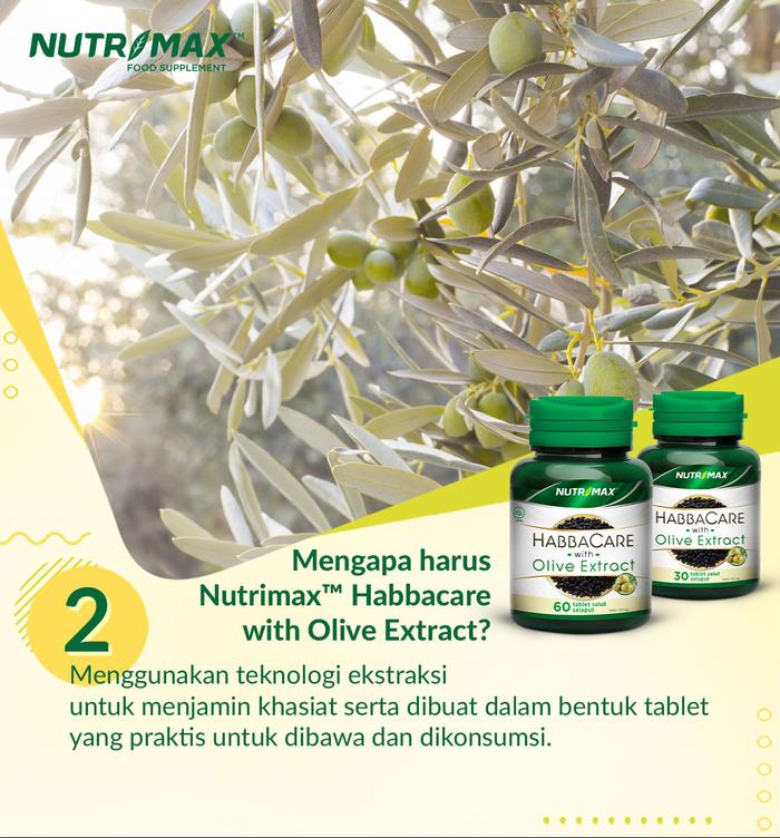 Nutrimax Habbacare With Olive Extract Membantu Memelihara Daya Tahan Tubuh