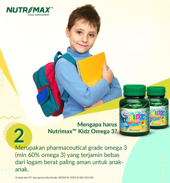 Nutrimax Kidz Omega 3 Vitamin untuk Anak Imunitas Daya Tahan Tubuh Minyak Ikan Anak Nutrisi Otak Isi 30 Naturecaps