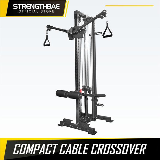 Compact Cable Crossover STRENGTHBAE Single Cable Tower Pulley Cross Over Trainer All in One 1 Gym Fitness