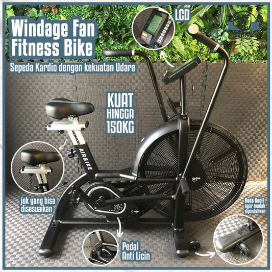 Sepeda Statis Kipas Udara / Windage Fan Fitness Bike JS-AA5302