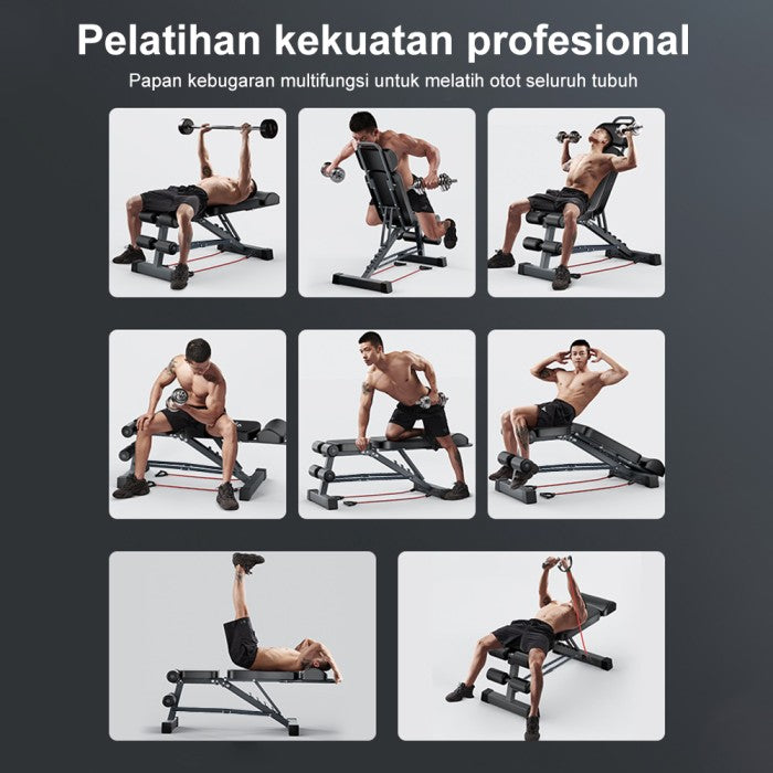 OneTwoFit Sit Up Bench Adjustable Folding Fitness Bench Dumbbell Weight Bench Home Fitness