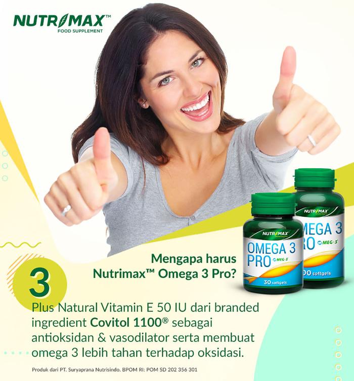 Nutrimax Omega 3  Pro Softgels Minyak Ikan Fish Oil - 30 SOFTGELS