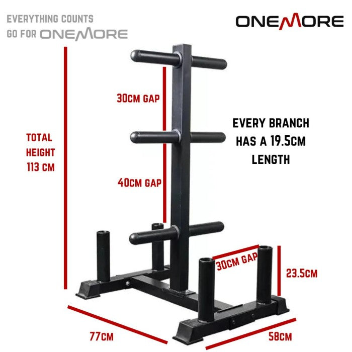 Rak Barbel ONE MORE Barbell dan Plate Rack