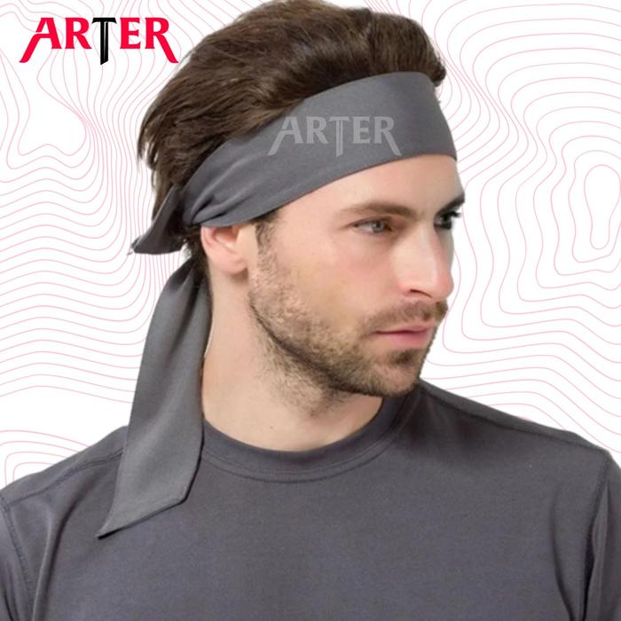 ARTER Tenis Bandana Headband Tennis Sport Hairbands Olahraga Gym Yoga - Hitam