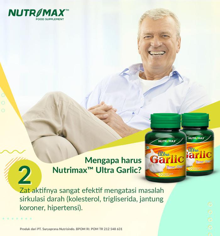 Nutrimax Ultra Garlic untuk Membantu Mengatasi Darah Tinggi atau Hipertensi Isi 30 Tablet