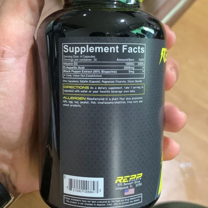 REPP SPORT TESTOSTERONE DAA+ 120 CAPSULES (30 SERVING)