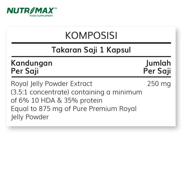 NUTRIMAX ROYAL JELLY ISI 30 NATURECAPS