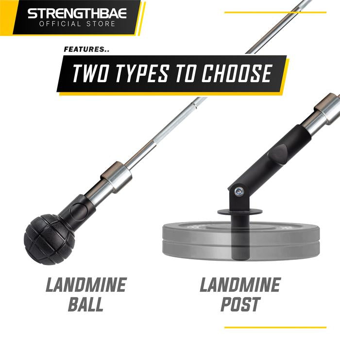 Landmine Post / Ball STRENGTHBAE Landmine Attachment T-Bar T Bar Row Land Mine Gym Fitness - Landmine Ball