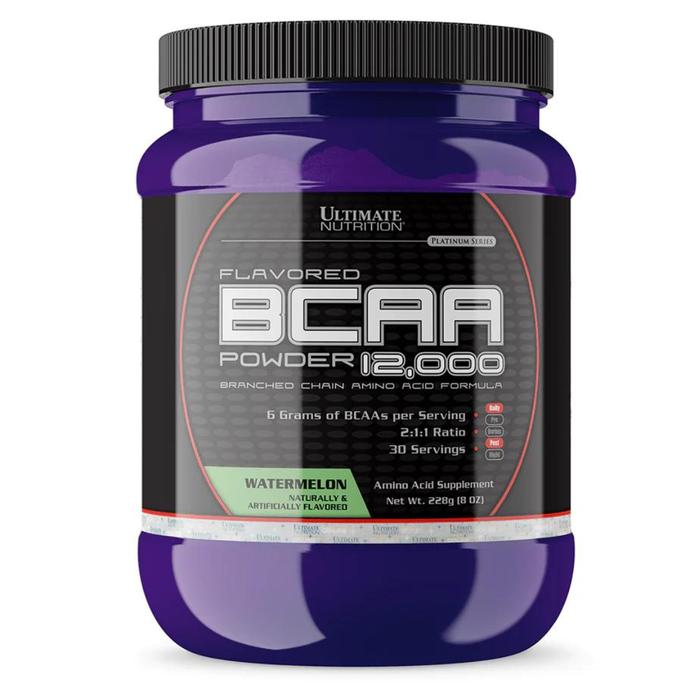 Ultimate Nutrition Flavored BCAA 12,000 228 g suplemen fitness / suplemen gym / suplemen protein penambah massa otot - fruit punch, 228 gr