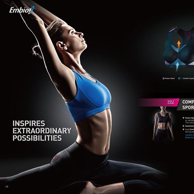 LP SUPPORT COMPRESSION WOMEN BRA EMBIOZ LP-235Z - BLACK, L