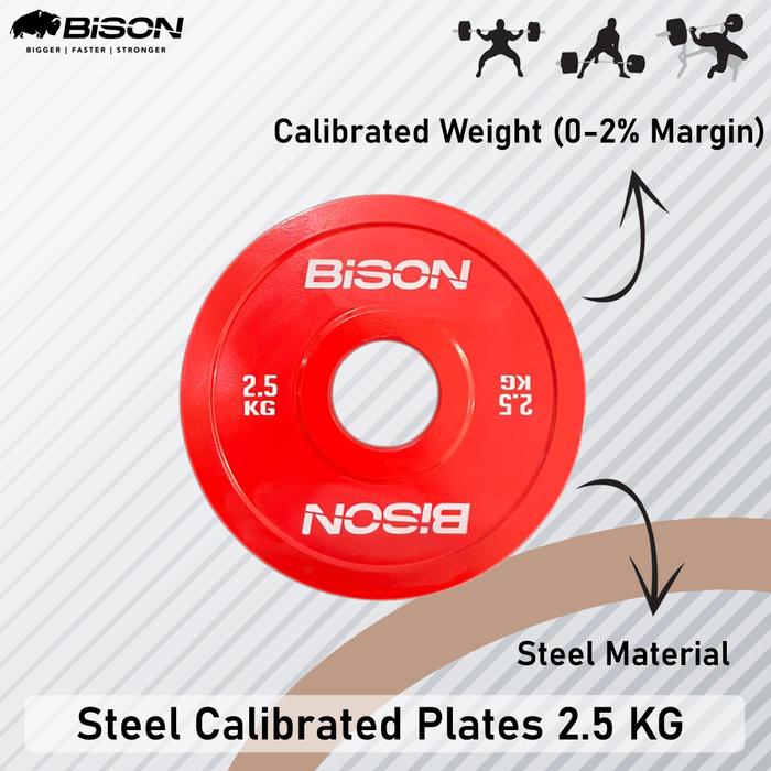 Bison 2.5 Kg Steel Calibrated Plates Competition Plate